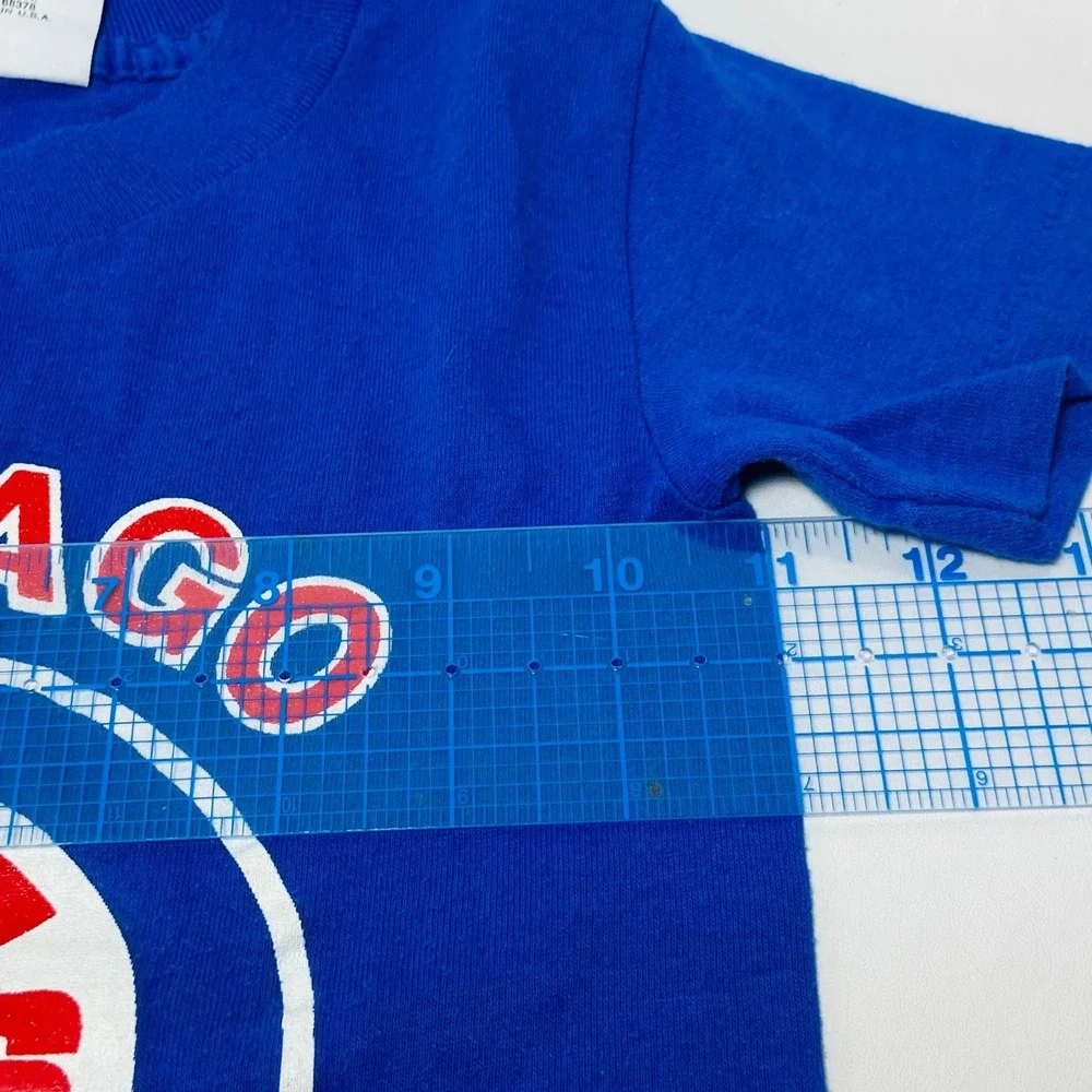 VTG Kids Chicago Cubs Single Stitch T Shirt Small Sunburst‎ Sportswear Baseball